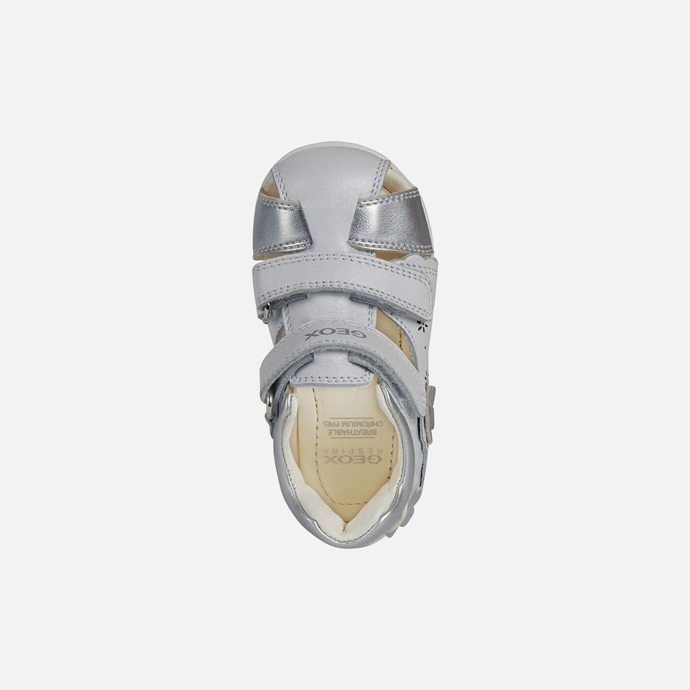 Geox Sandals Silver Kaytan Girl - Geox Baby Shoes - PCXKOJ094